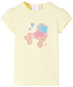 Kindershirt 104 zachtgeel