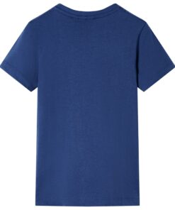 Kindershirt 116 donkerblauw