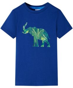 Kindershirt 116 donkerblauw