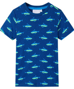 Kindershirt 116 donkerblauw