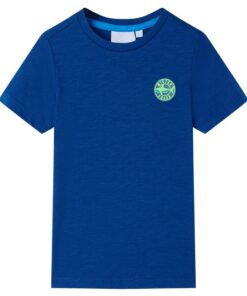 Kindershirt 116 donkerblauw