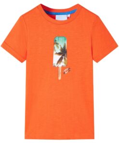 Kindershirt 116 donkeroranje