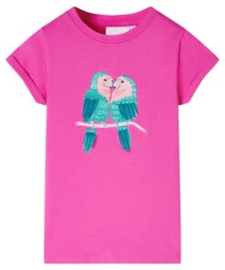 Kindershirt 116 donkerroze