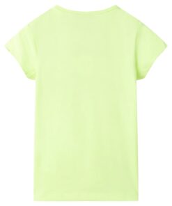 Kindershirt 116 fluorescerend geel