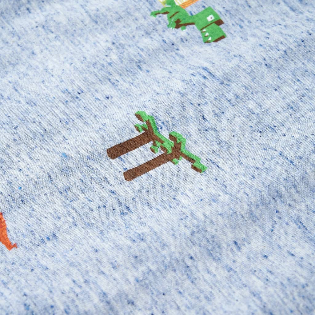 Kindershirt 116 gemêleerd blauw - Image 4