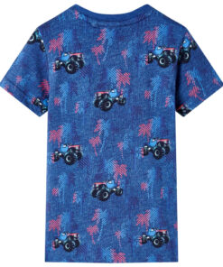 Kindershirt 116 gemêleerd donkerblauw