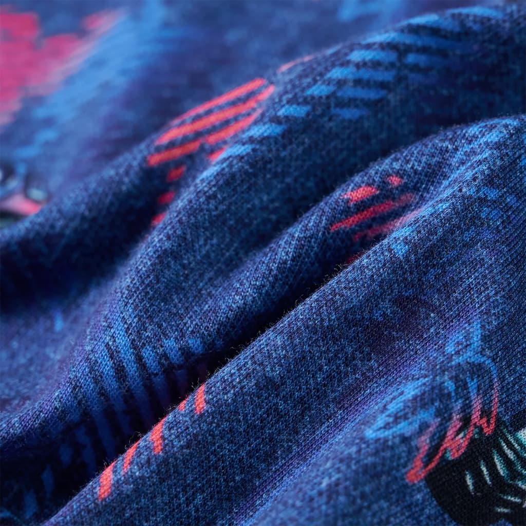 Kindershirt 116 gemêleerd donkerblauw - Image 7