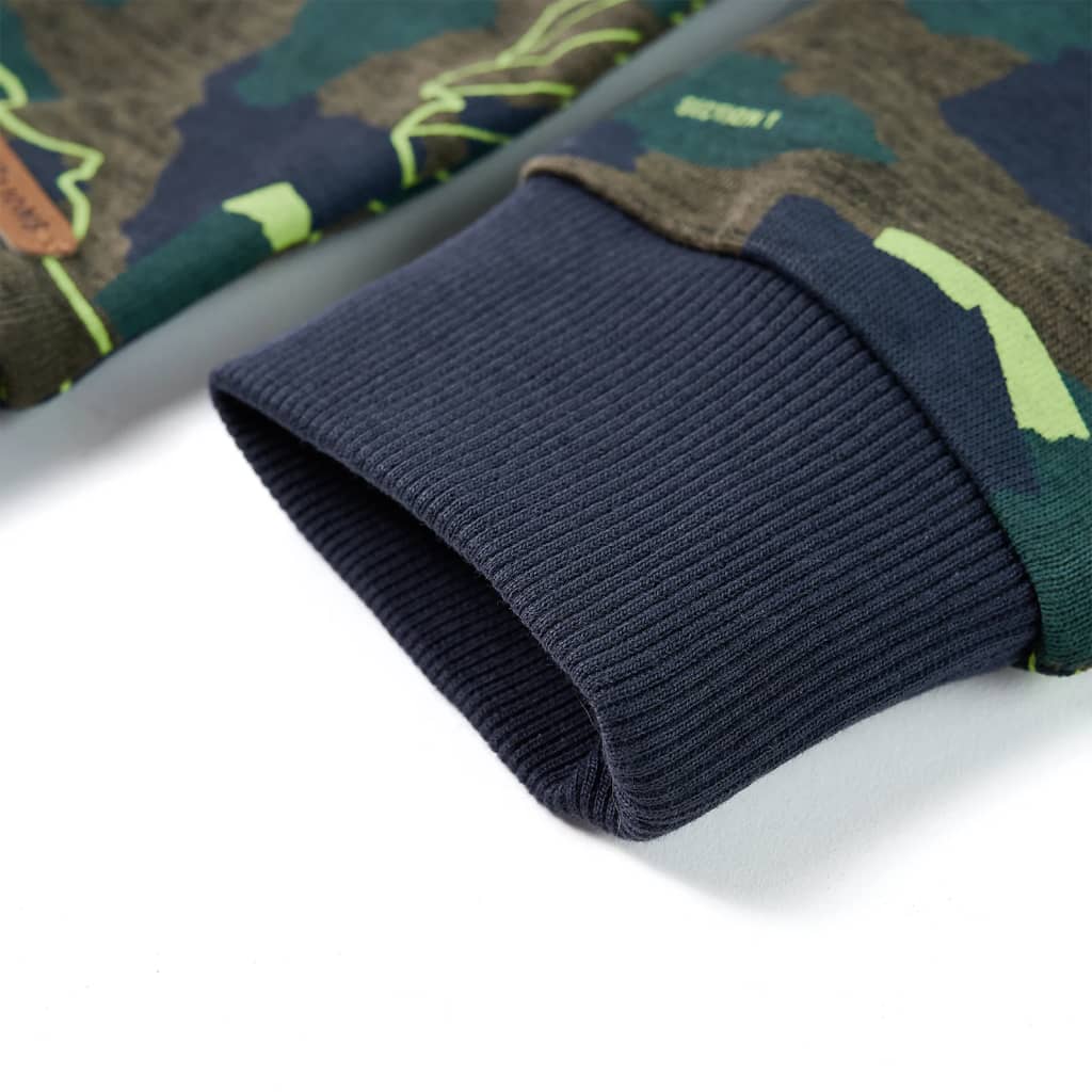 Kindershirt 116 gemêleerd donkerkakikleurig - Image 5