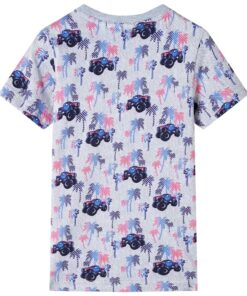 Kindershirt 116 gemêleerd grijs