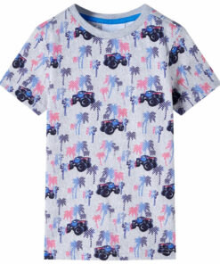 Kindershirt 116 gemêleerd grijs