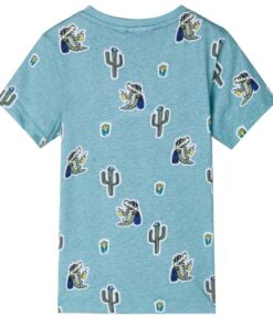 Kindershirt 116 gemêleerd lichtgroen