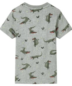 Kindershirt 116 gemêleerd lichtkaki