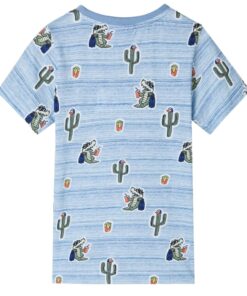 Kindershirt 116 gemengd blauw