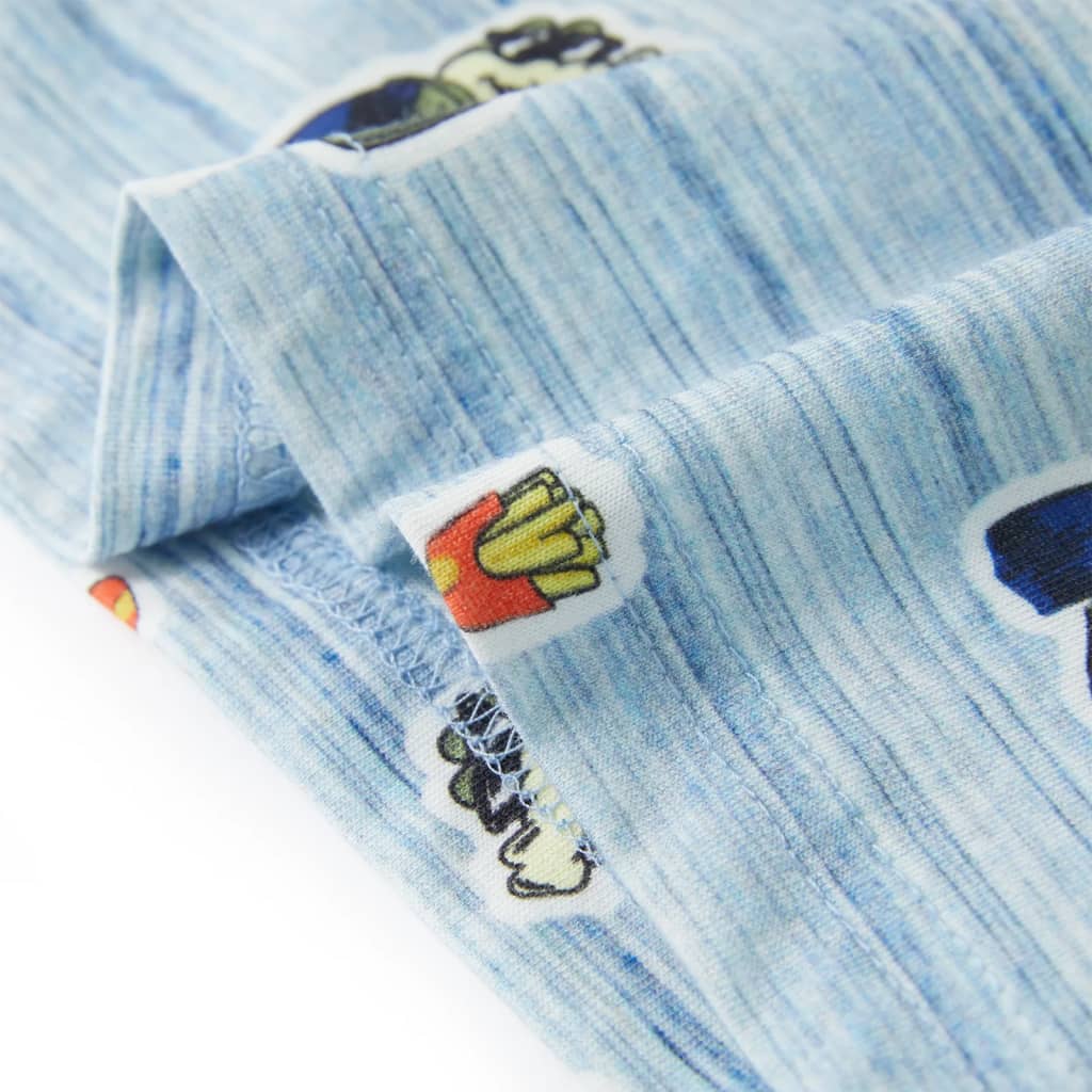 Kindershirt 116 gemengd blauw - Image 5