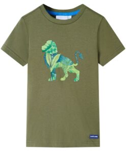 Kindershirt 116 kakikleurig