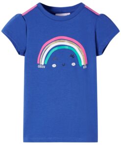 Kindershirt 116 kobaltblauw