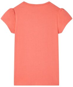 Kindershirt 116 koraalkleurig