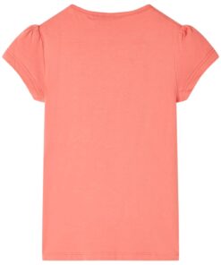 Kindershirt 116 koraalkleurig