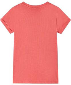 Kindershirt 116 koraalkleurig