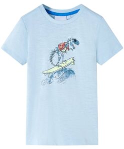 Kindershirt 116 lichtblauw