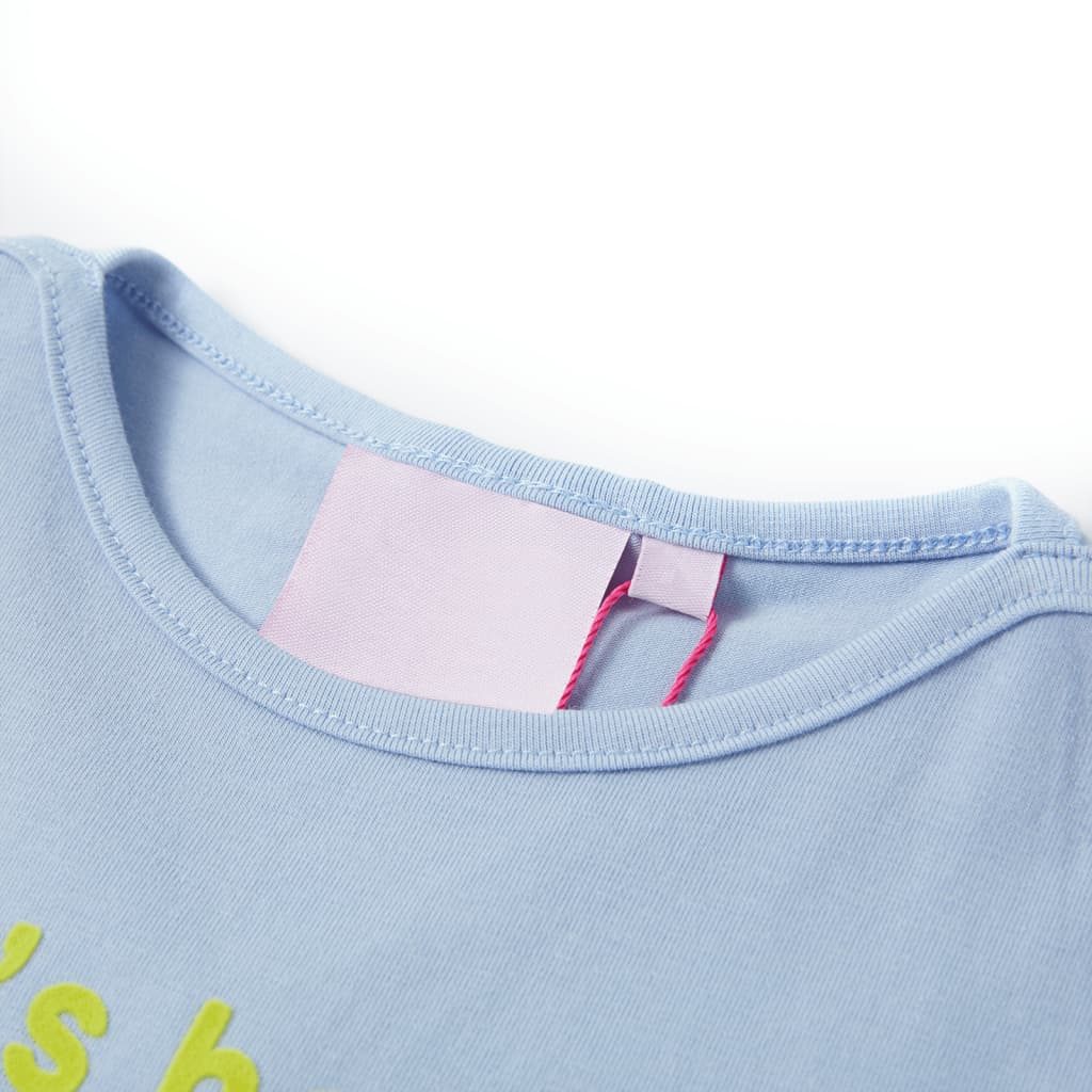 Kindershirt 116 lichtblauw - Image 3