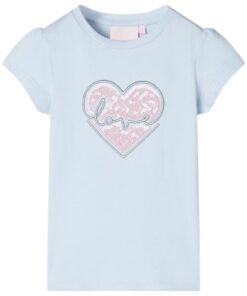 Kindershirt 116 lichtblauw