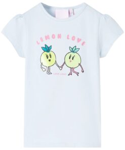 Kindershirt 116 lichtblauw