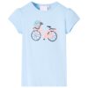 Kindershirt 116 lichtblauw