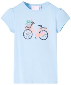 Kindershirt 116 lichtblauw