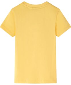 Kindershirt 116 lichtokerkleurig