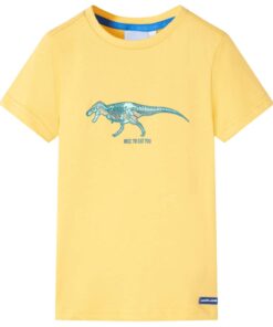 Kindershirt 116 lichtokerkleurig