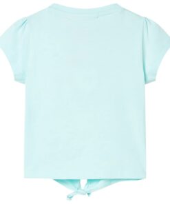 Kindershirt 116 lichtzeeblauw