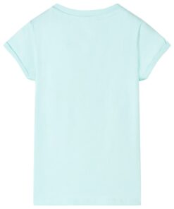 Kindershirt 116 lichtzeeblauw