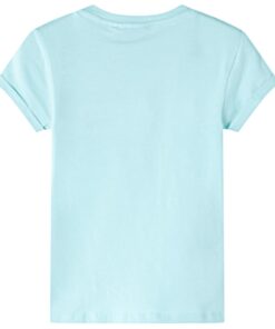 Kindershirt 116 lichtzeeblauw