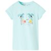 Kindershirt 116 lichtzeeblauw