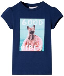 Kindershirt 116 marineblauw