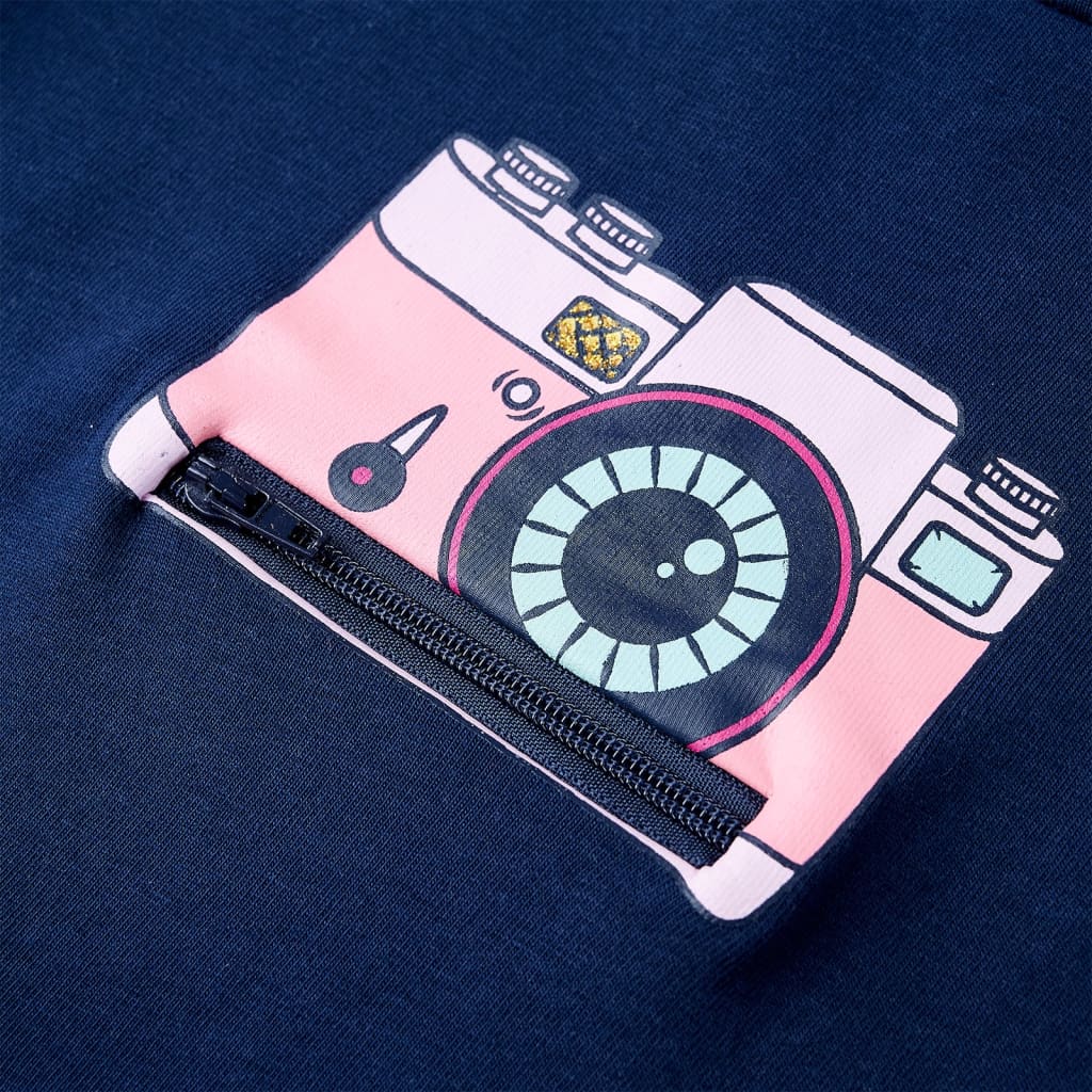 Kindershirt 116 marineblauw - Image 4