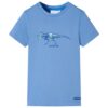 Kindershirt 116 middelblauw