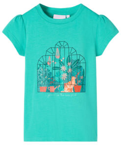 Kindershirt 116 mintkleurig