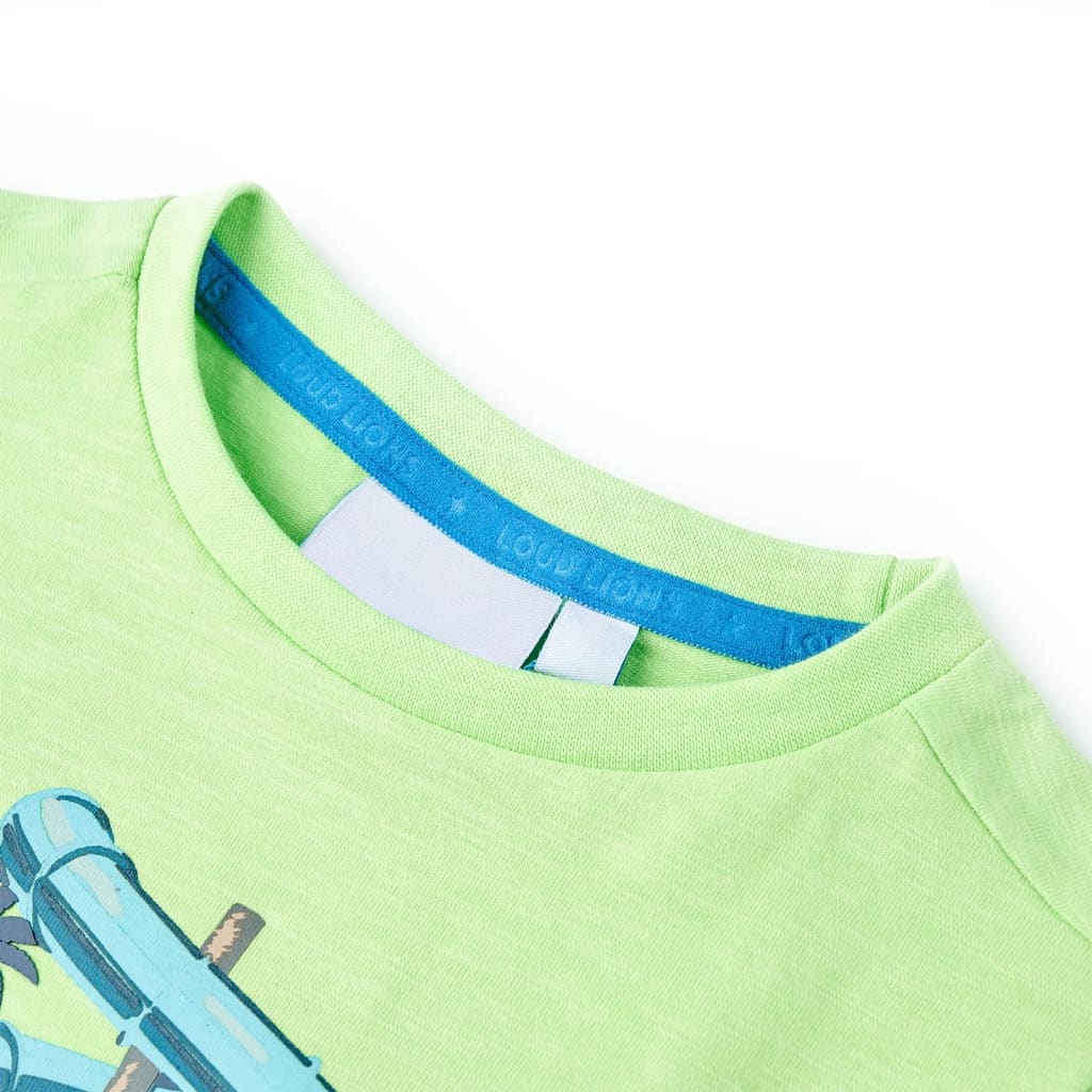 Kindershirt 116 neongroen - Image 3