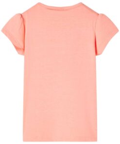 Kindershirt 116 neonkoraal