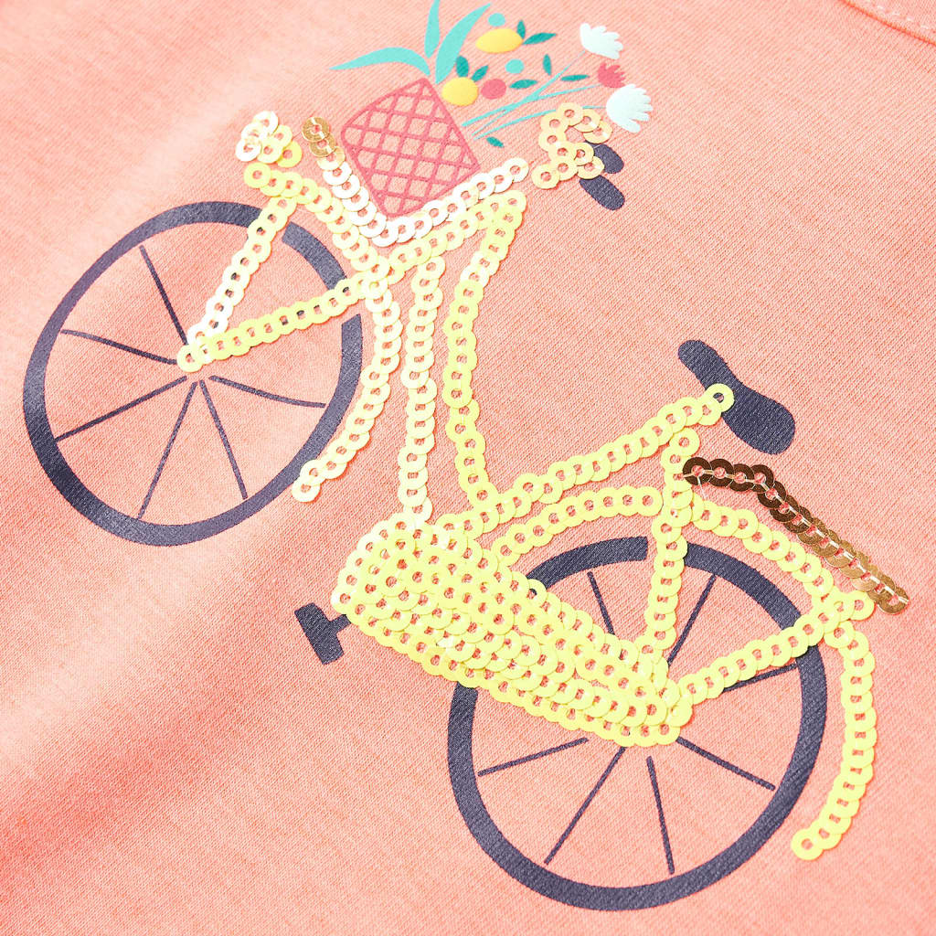 Kindershirt 116 neonkoraal - Image 4