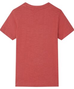 Kindershirt 116 paprikakleurig