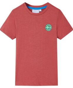 Kindershirt 116 paprikakleurig