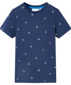 Kindershirt 128 donkerblauw