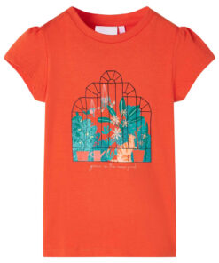 Kindershirt 128 donkeroranje