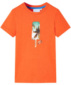 Kindershirt 128 donkeroranje