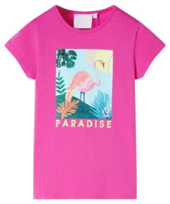 Kindershirt 128 donkerroze