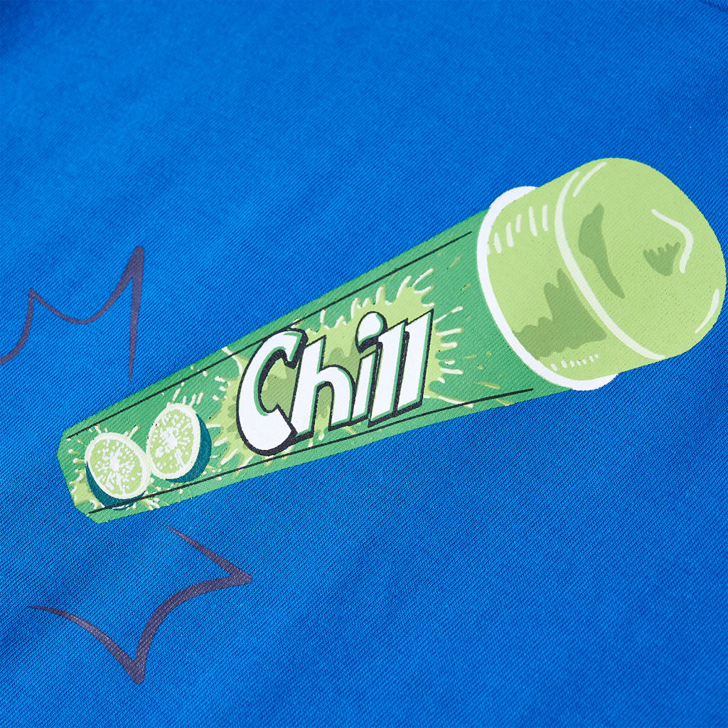 Kindershirt 128 felblauw - Image 4