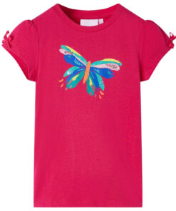 Kindershirt 128 felroze